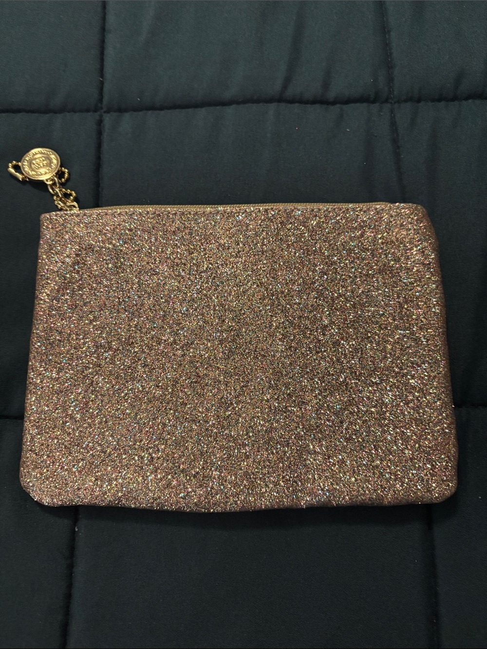 Bath & Body Works Rose Gold Glitter Wristlet Clutch